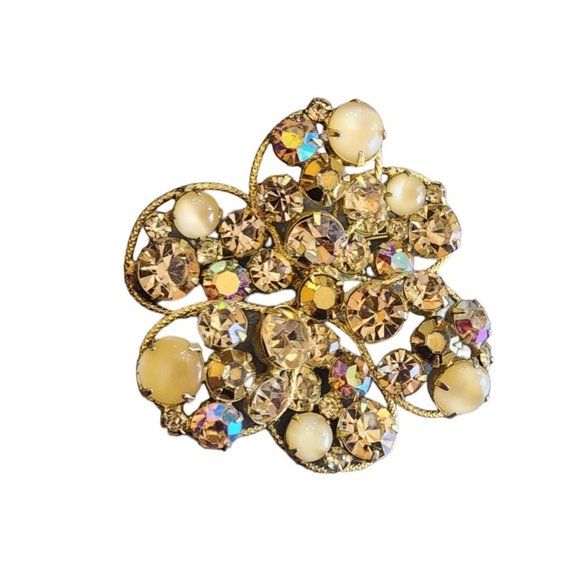 Vintage Signed Regency Dimensional Flower Brooch (A3060) - Picture 2 of 4